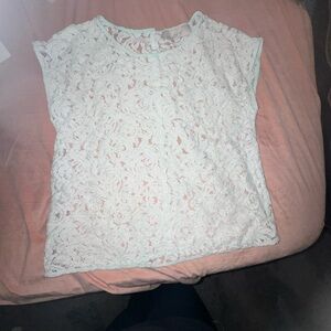 LOFT White Lace Women's Blouse